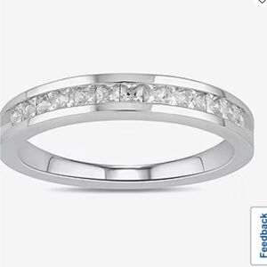 1/2 carat lab grown diamond in white gold